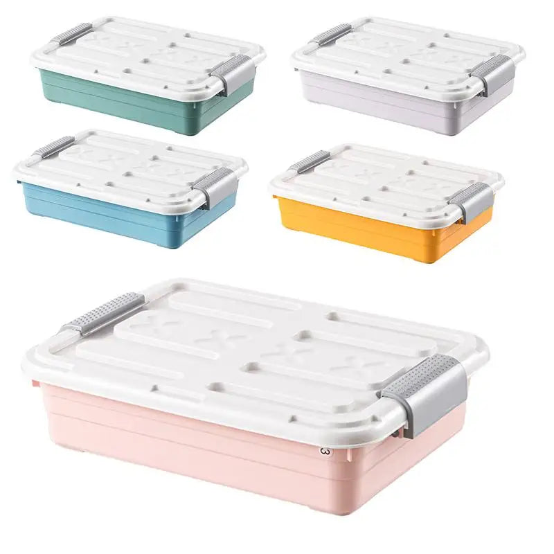 Under-Bed Storage Containers with Casters | Waterproof PP Bins | 5 Colors