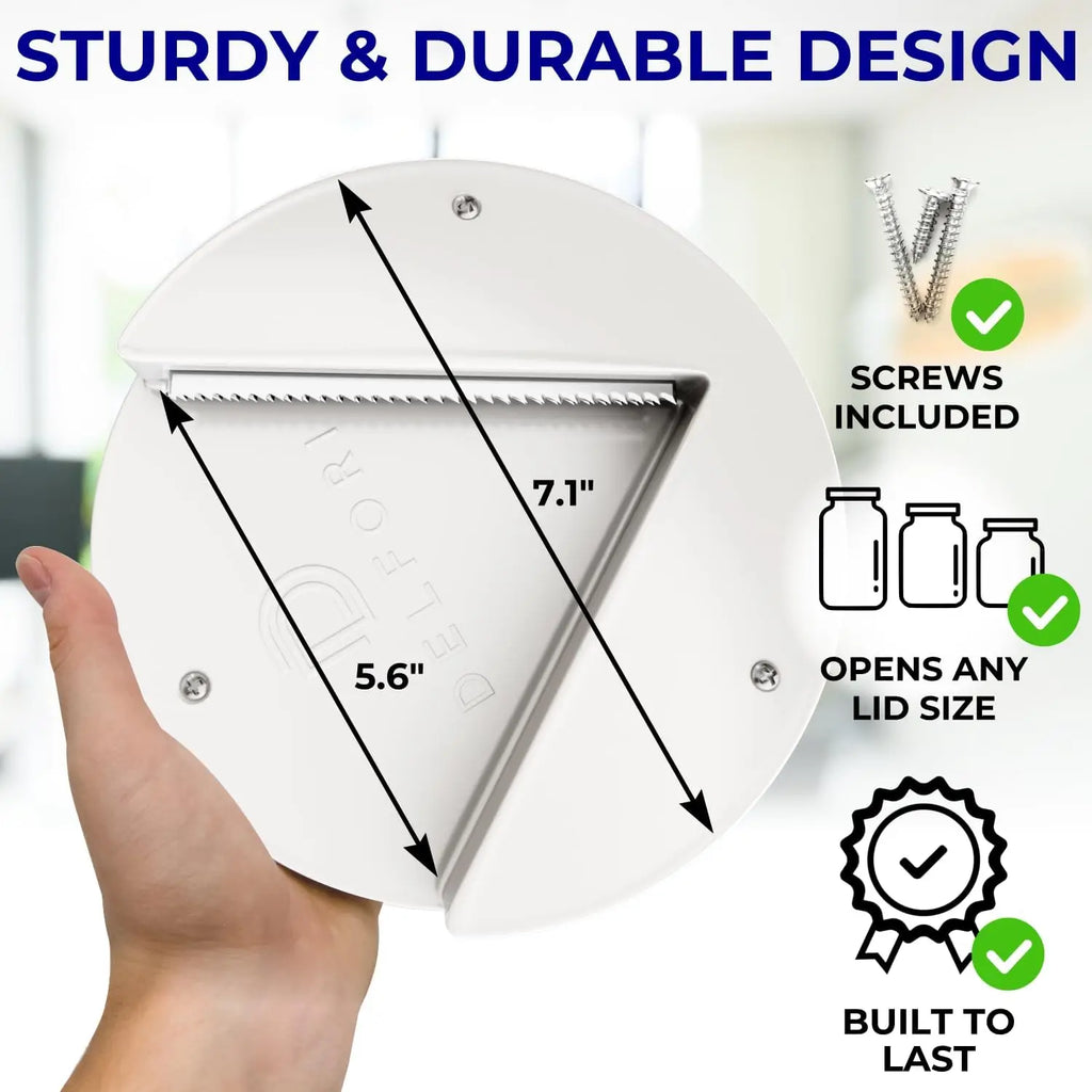 Under Cabinet Jar & Bottle Opener – One-Handed