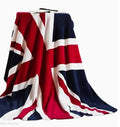 Warm Plush Throw Blanket — Striped European Style for Sofa, Bed & Travel