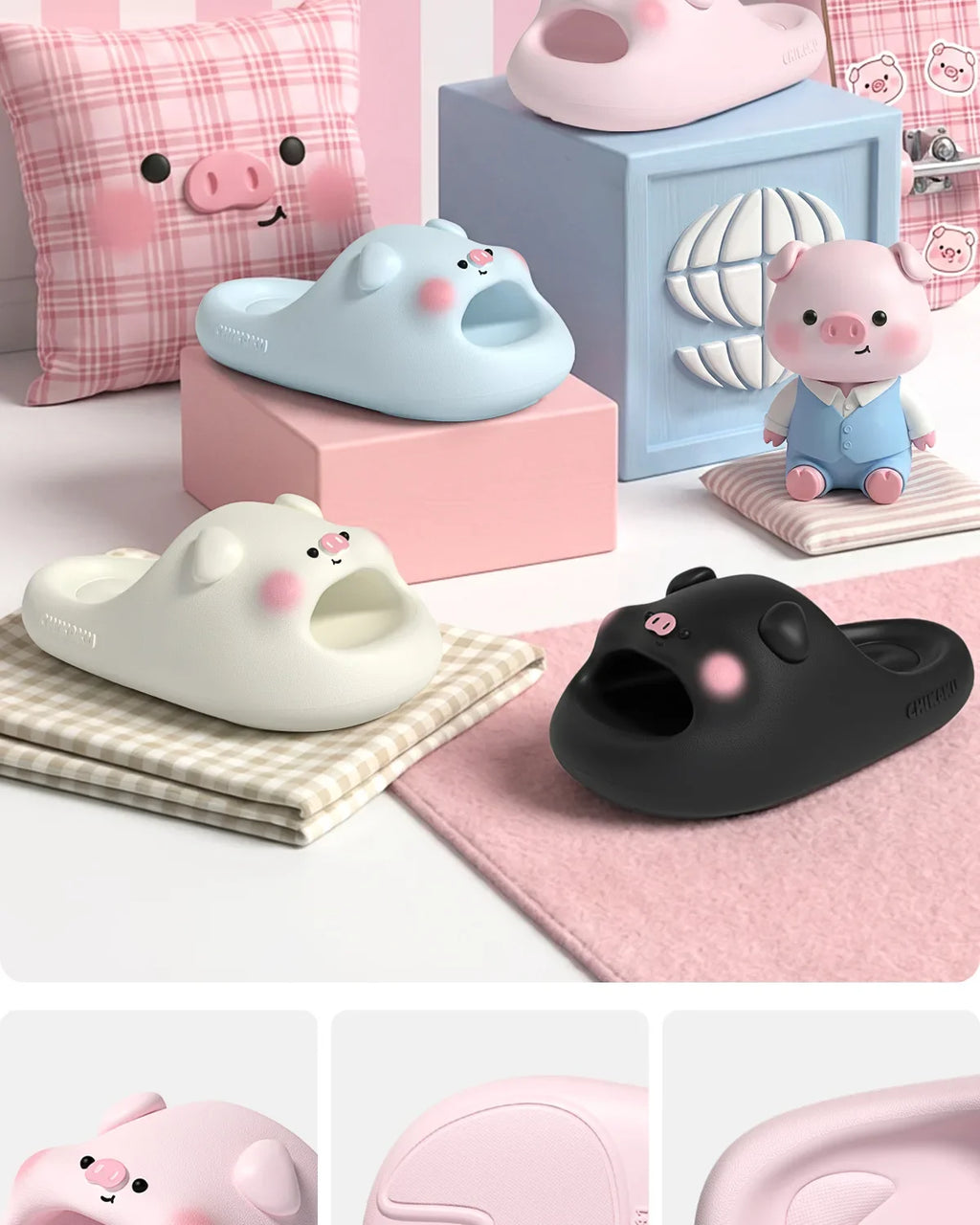 Cloud Slippers – Cute Kawaii Animal Print Slides for Women & Men