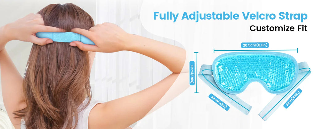 Cooling Gel Bead Eye Mask – Reusable Cold & Hot Compress for Puffy Eyes