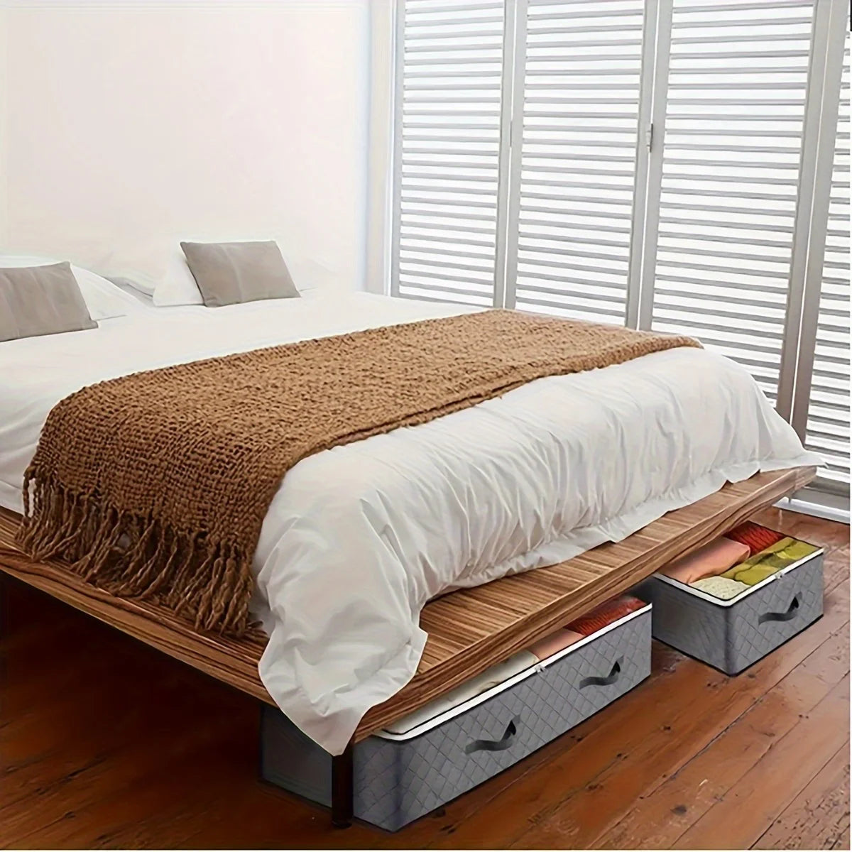 Under-Bed Storage Bags for Quilts & Bedding | Dustproof, Space-Saving | 2 & 4 Pack