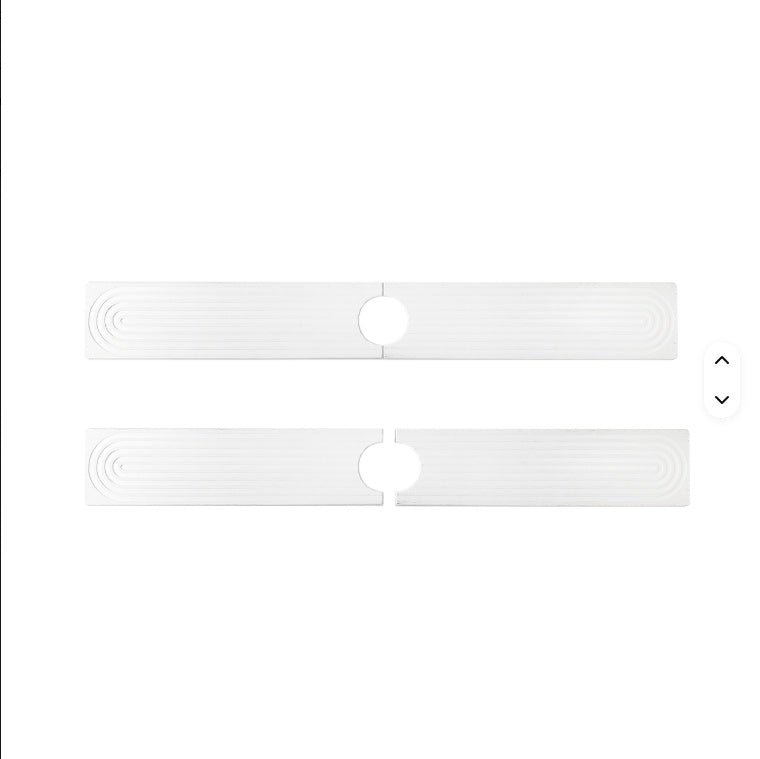 White quick-dry stone sink tray for soap and sponges with water-absorbing diatomaceous earth