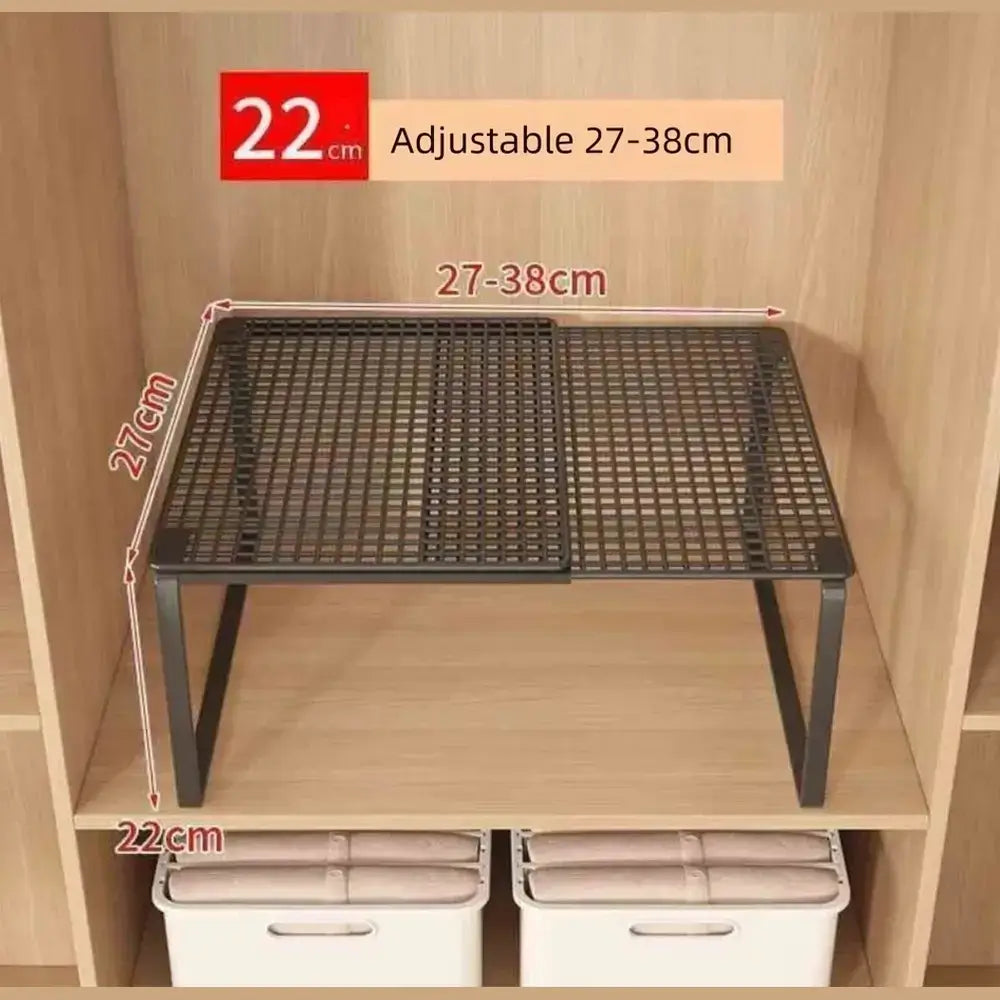 Adjustable Closet Shelf Organizer | Stackable Wardrobe Divider – image 10