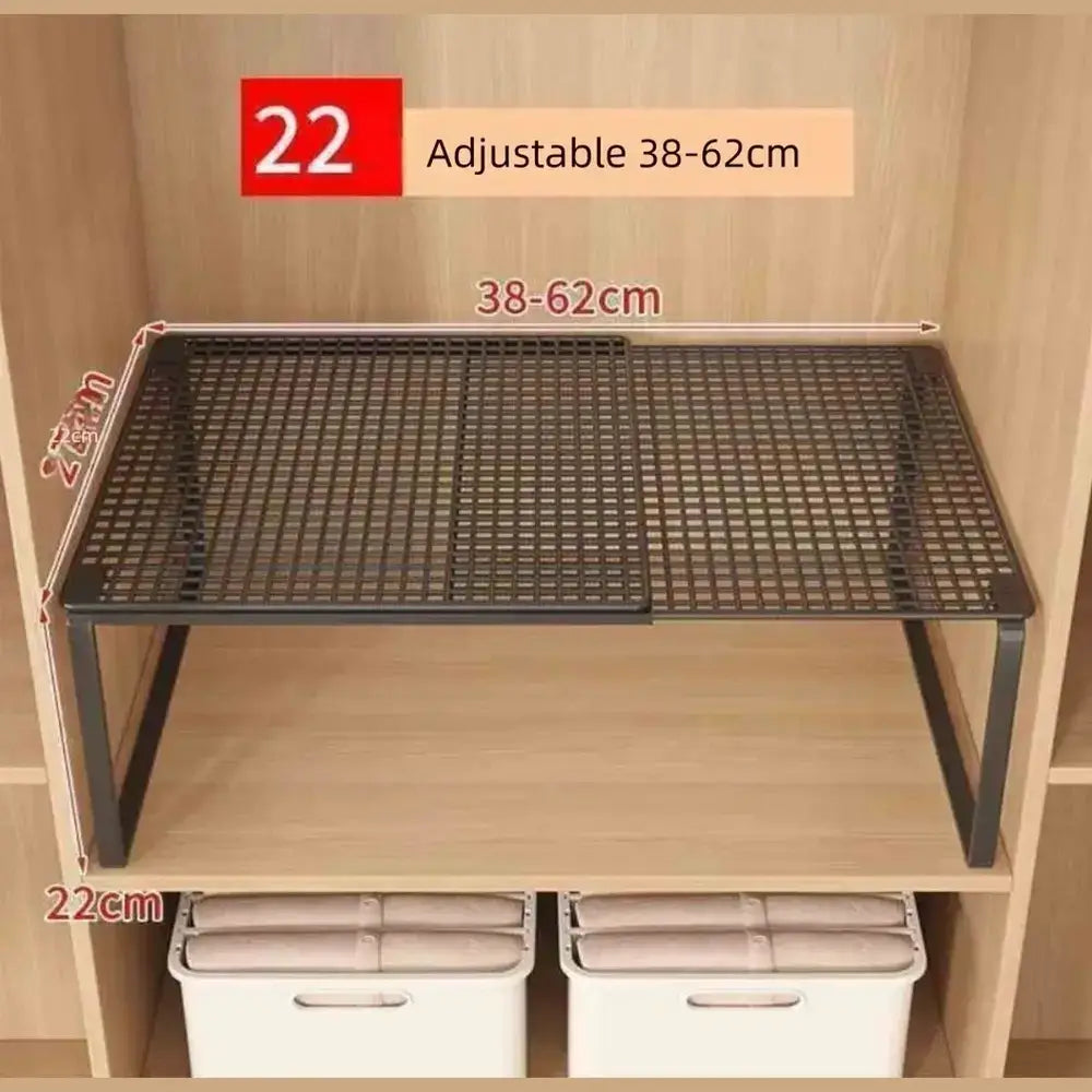 Adjustable Closet Shelf Organizer | Stackable Wardrobe Divider – image 11