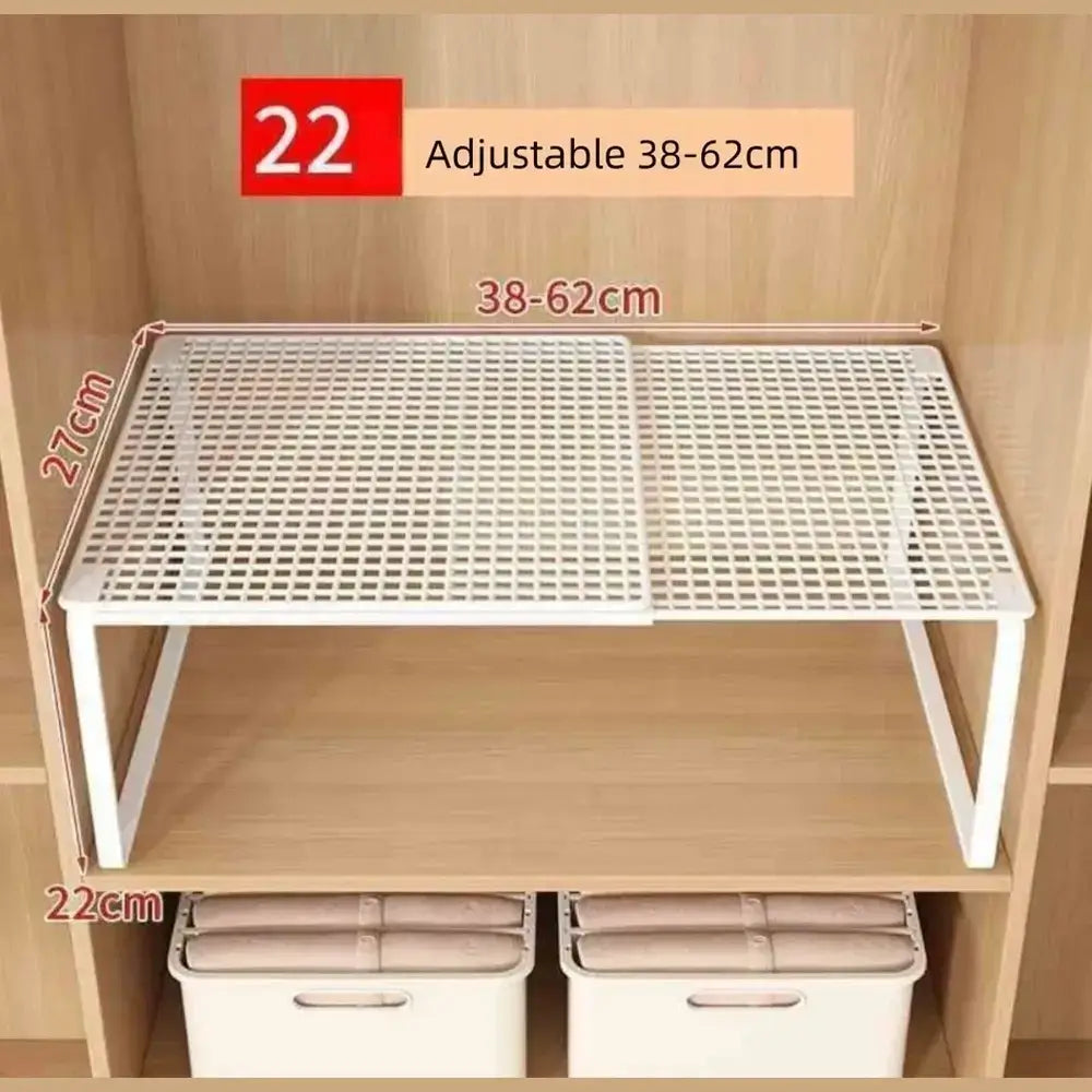 Adjustable Closet Shelf Organizer | Stackable Wardrobe Divider – image 14