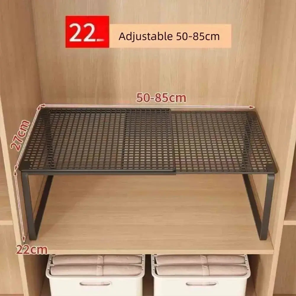 Adjustable Closet Shelf Organizer | Stackable Wardrobe Divider – image 12