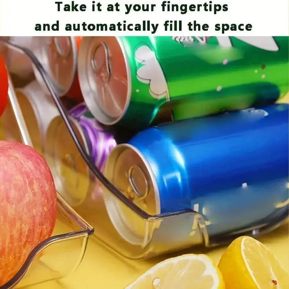 Can dispenser refrigerator organizer bins for easy storage and access to your favorite beverages.