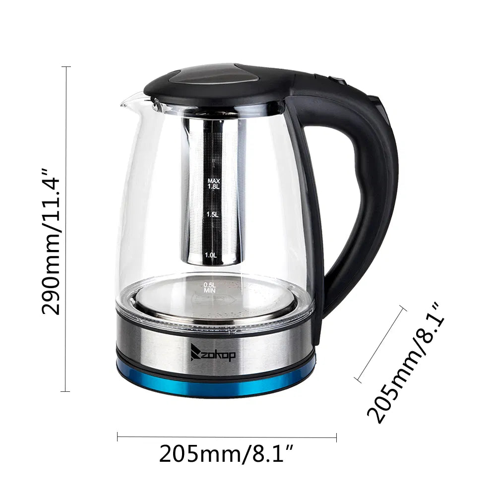 Electric kettle dimensions 11.4 x 8.1 inches