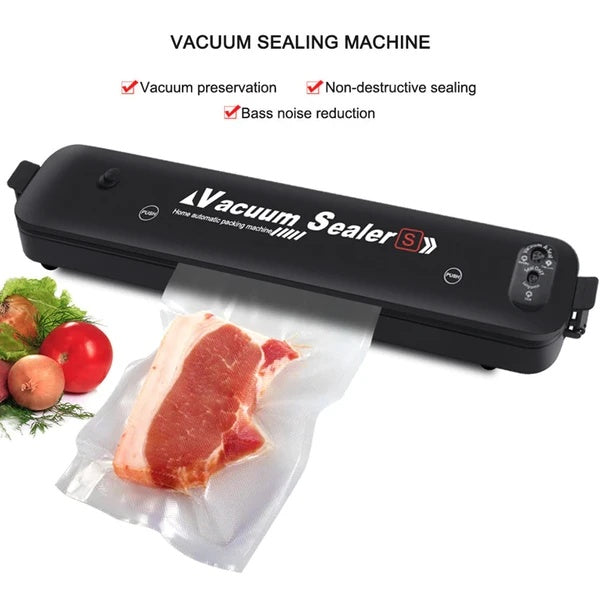 automatic vacuum sealer machine for food storage with meat and vegetables in sealed bags, Style1