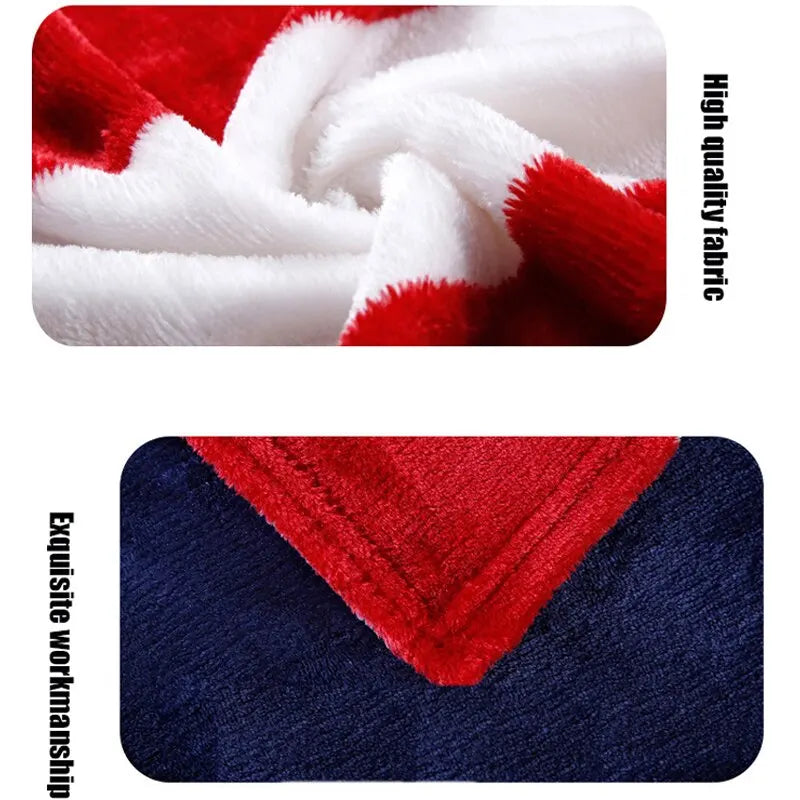 Warm Plush Throw Blanket — Striped European Style for Sofa, Bed & Travel – Home & Bedding