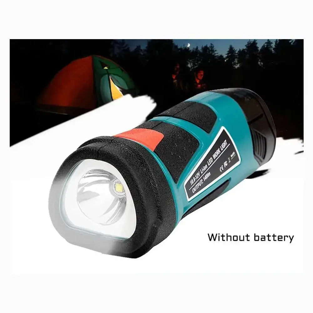 Bosch 12V LED work light designed for bright illumination in dark spaces, ideal for home tasks, batteries not included.