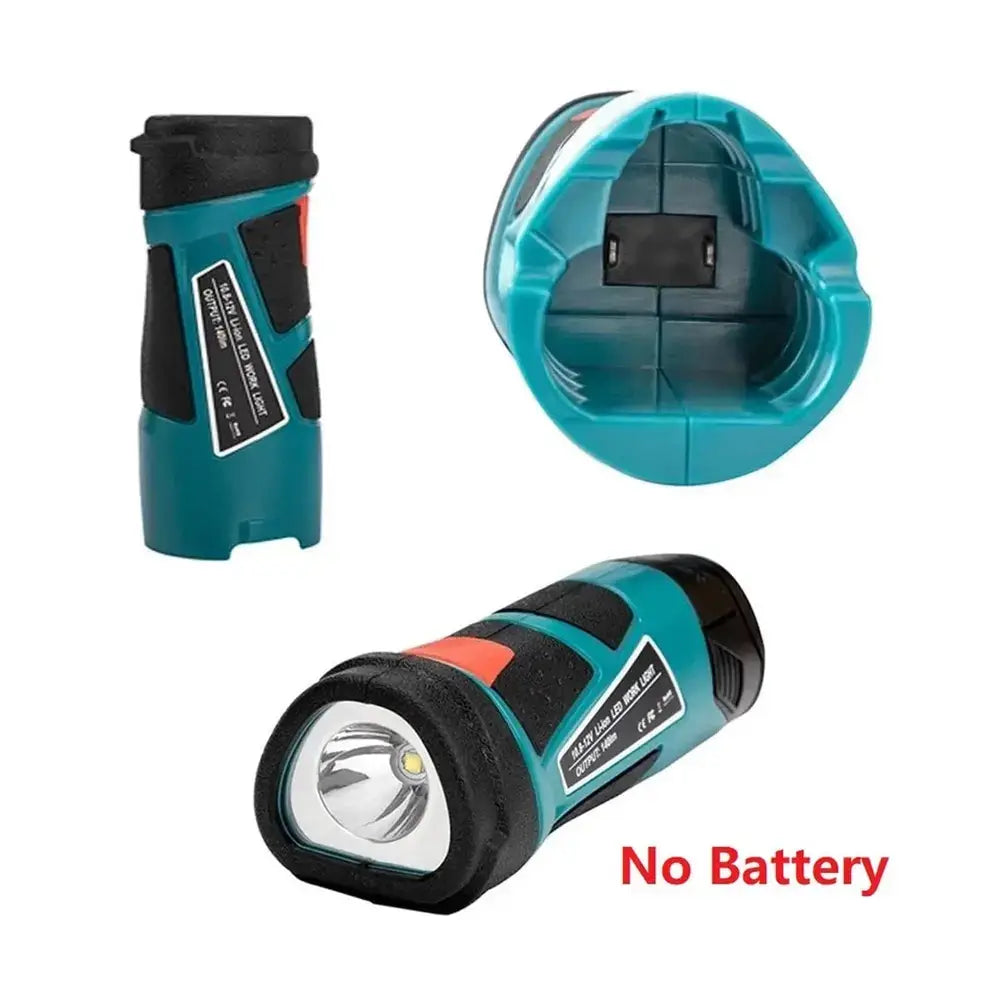 Bosch 12V LED work light showcasing battery compartment and design.