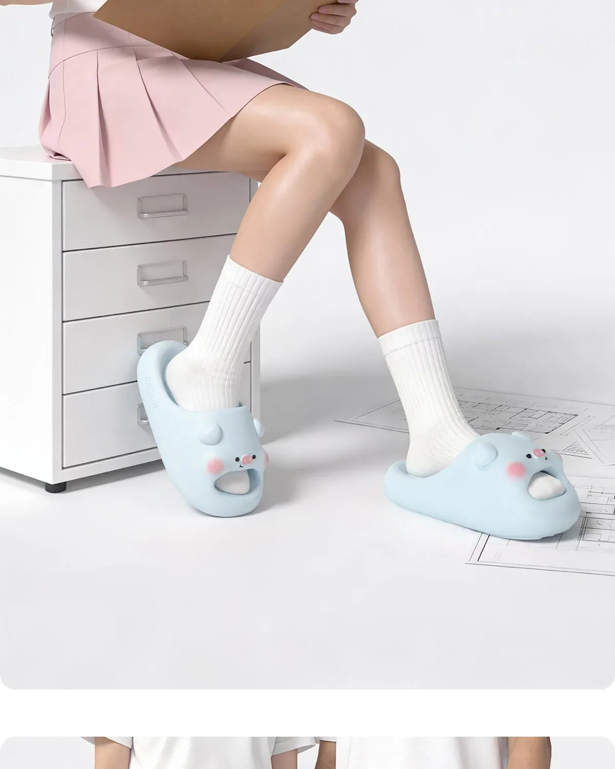 Cloud Slippers – Cute Kawaii Animal Print Slides for Women & Men – Slippers