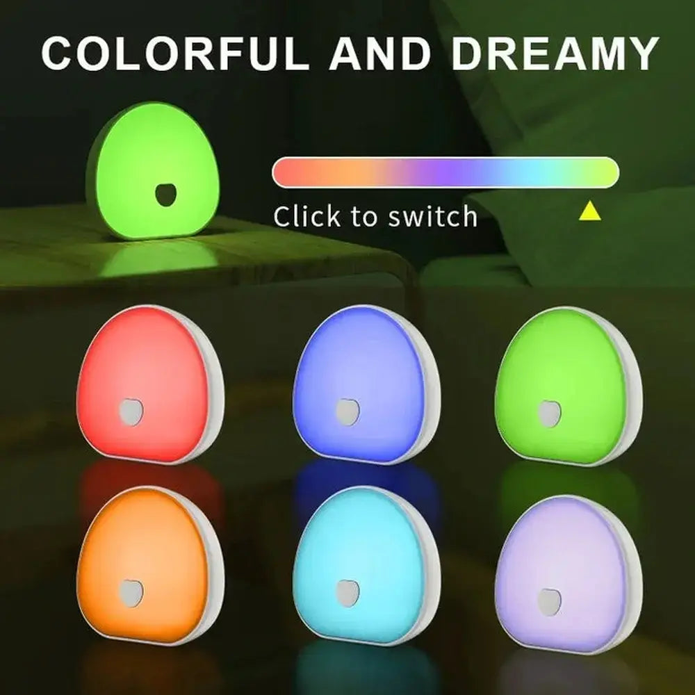 Colorful and dreamy white noise night light for better sleep, featuring 7 ambient colors to create a calming atmosphere.