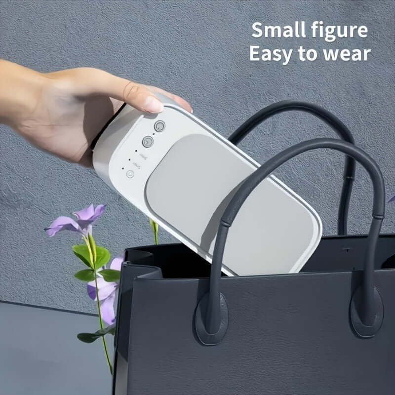 Compact ultrasonic jewelry cleaner for jewelry, glasses, and watches.