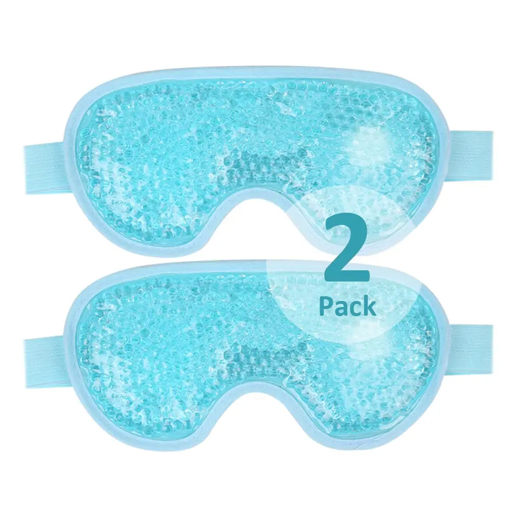 Cooling Gel Bead Eye Mask – Reusable Cold & Hot Compress for Puffy Eyes – Eye Care