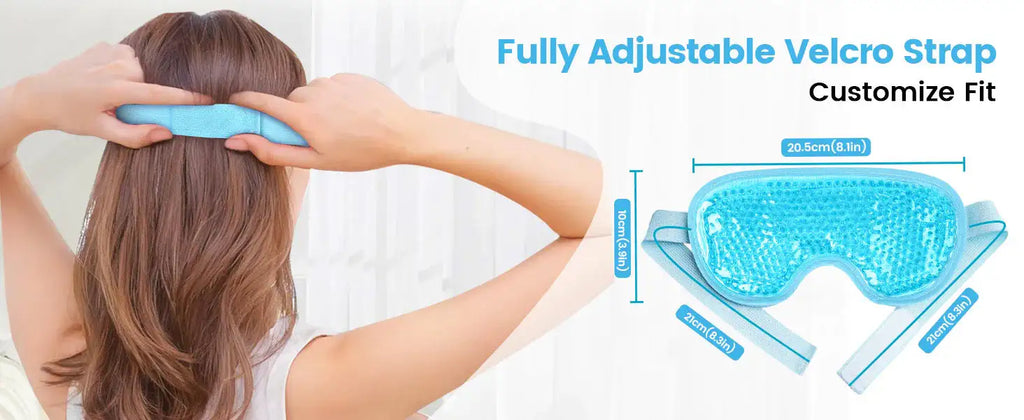 Cooling Gel Bead Eye Mask – Reusable Cold & Hot Compress for Puffy Eyes – Eye Care