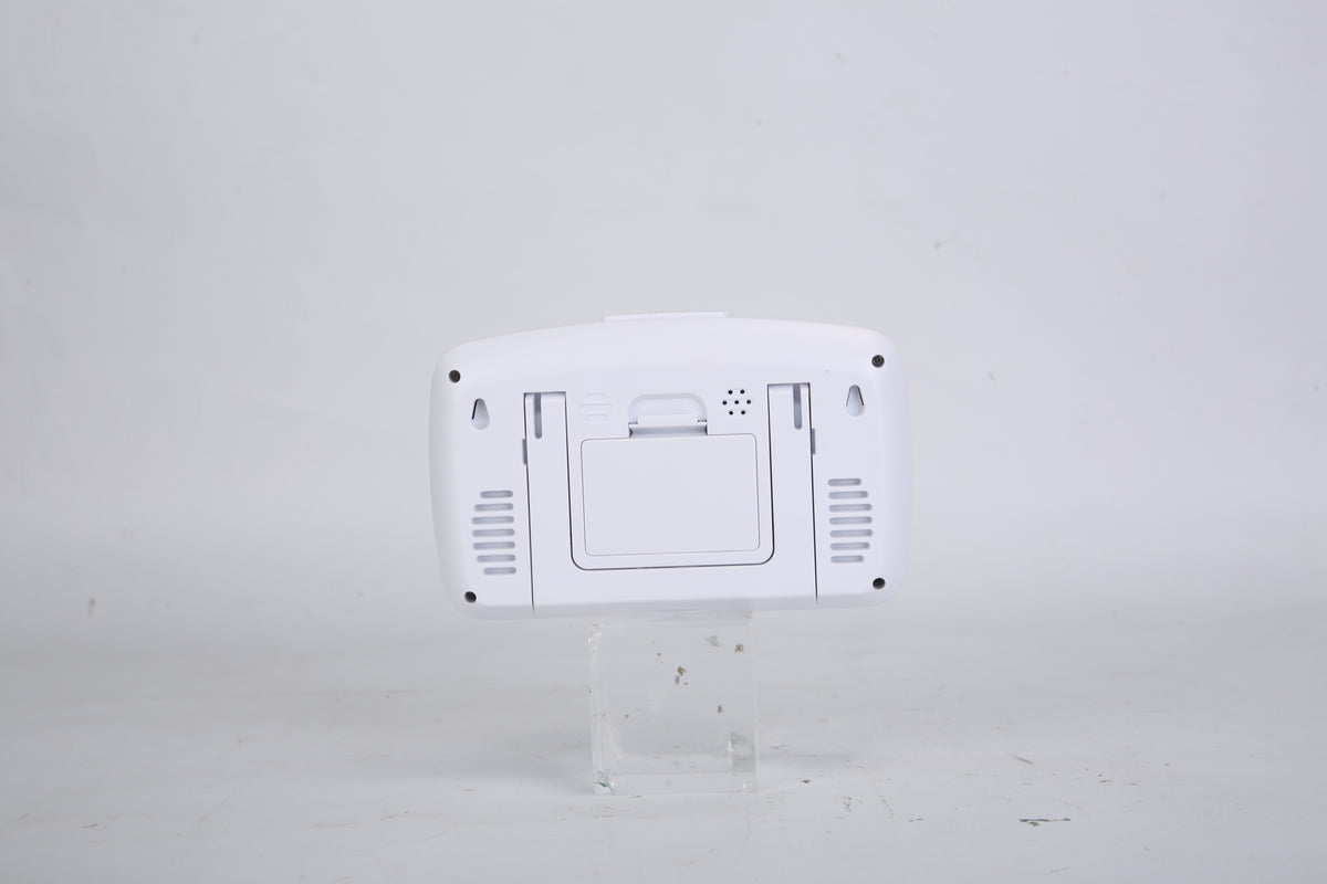 Back of weather station with fold-out stand