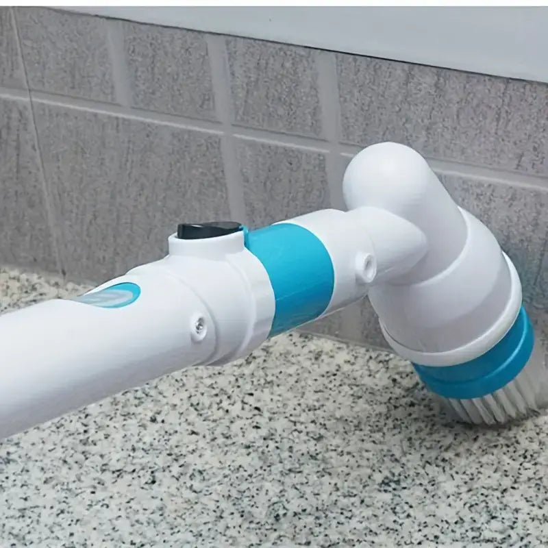 Cordless electric cleaning brush with soft bristles and rotating power for everyday scrubbing.