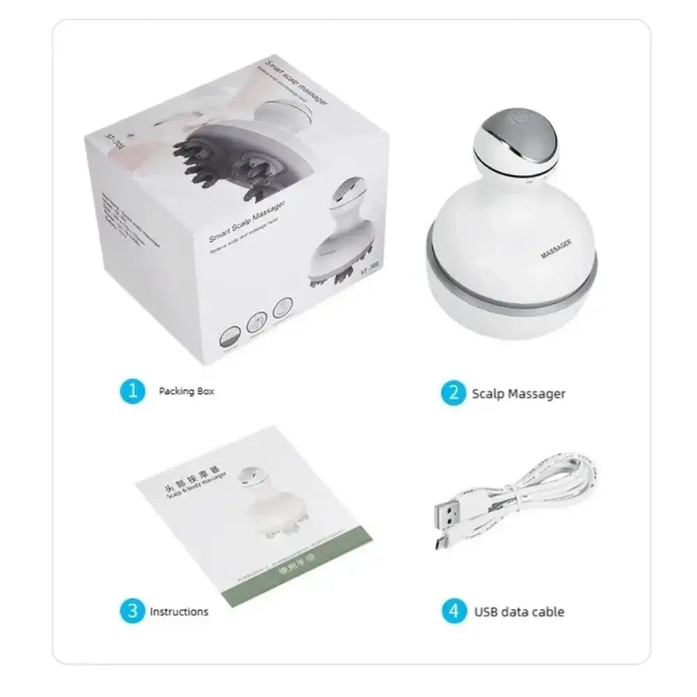 Electric Scalp Massager – Waterproof, Rechargeable, 4 Massage Modes – image 14