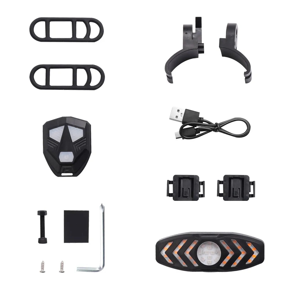 LED Turn Signal & Tail Light for Xiaomi M365, MI3, 1S & Pro2 — Wireless Remote, USB Rechargeable – Scooter Accessories