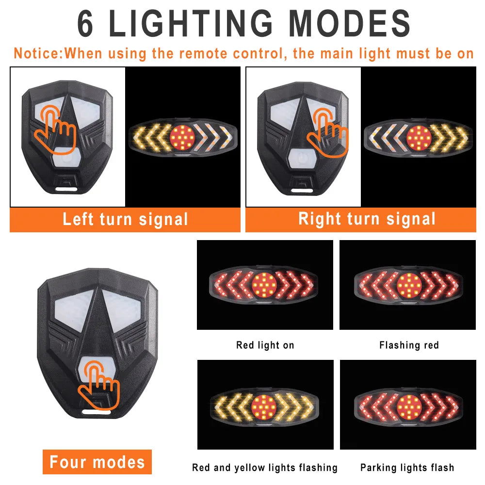 LED Turn Signal & Tail Light for Xiaomi M365, MI3, 1S & Pro2 — Wireless Remote, USB Rechargeable – Scooter Accessories