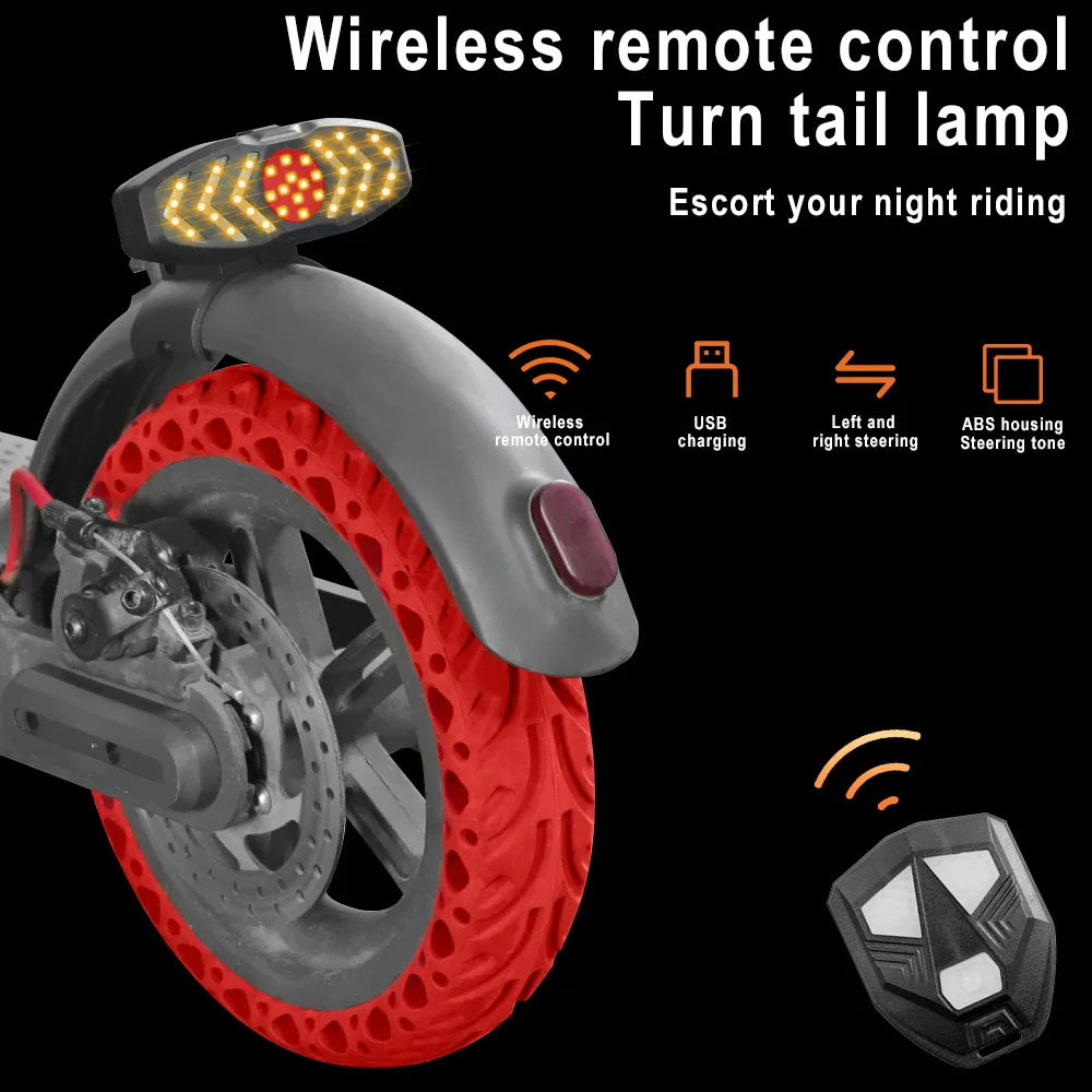 LED Turn Signal & Tail Light for Xiaomi M365, MI3, 1S & Pro2 — Wireless Remote, USB Rechargeable – Scooter Accessories