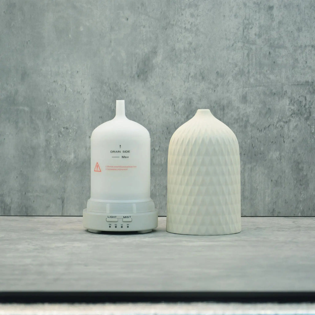 Ceramic Ultrasonic Essential Oil Diffuser & Humidifier with Color-Changing Light – Aromatherapy