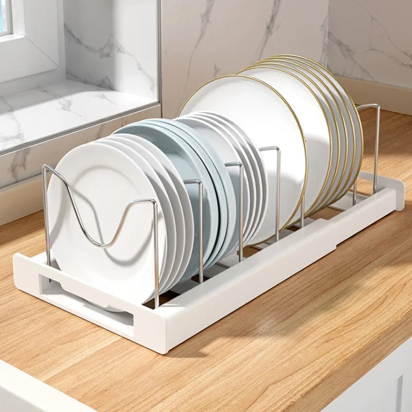 Expandable Cabinet Pot & Pan Organizer – Adjustable Divider Rack for Pots, Pans & Lids – Cabinet Organizer