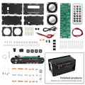 Bluetooth 5.0 Speaker DIY Kit – FM Radio, 12-LED Level Indicator, USB/SD Playback, Remote Control – Electronics & DIY