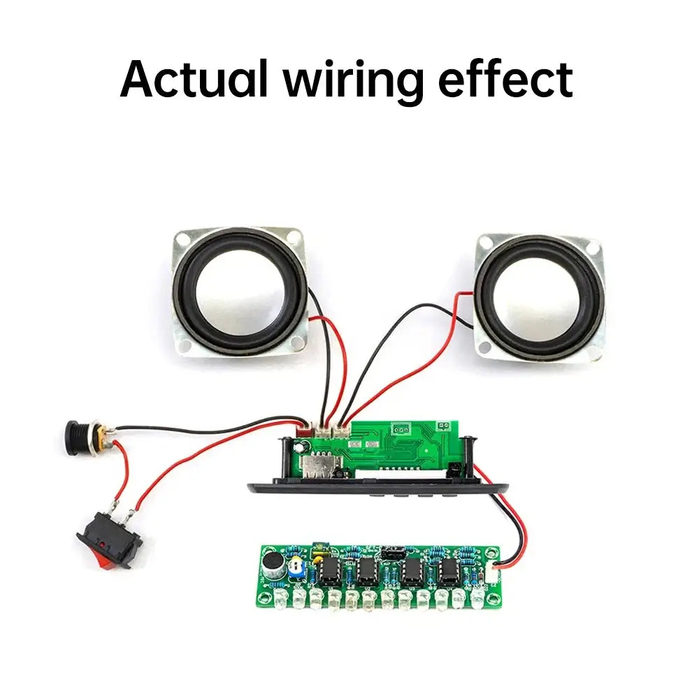 Bluetooth 5.0 Speaker DIY Kit – FM Radio, 12-LED Level Indicator, USB/SD Playback, Remote Control – Electronics & DIY