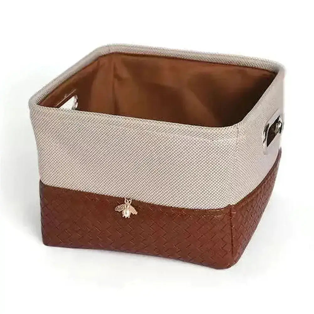 Foldable Storage Basket with Metal Frame, 3 Sizes