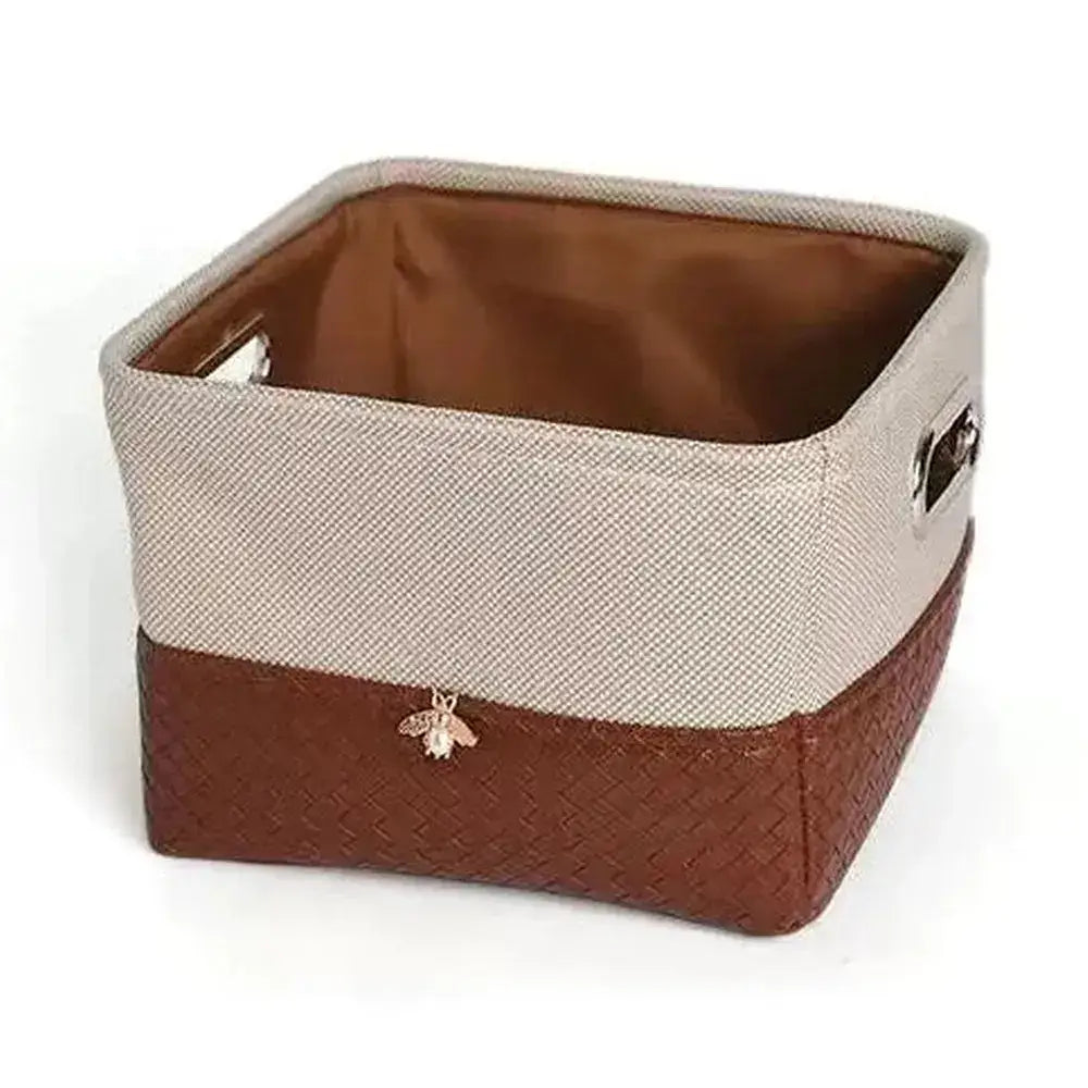 Foldable Storage Basket with Metal Frame, 3 Sizes