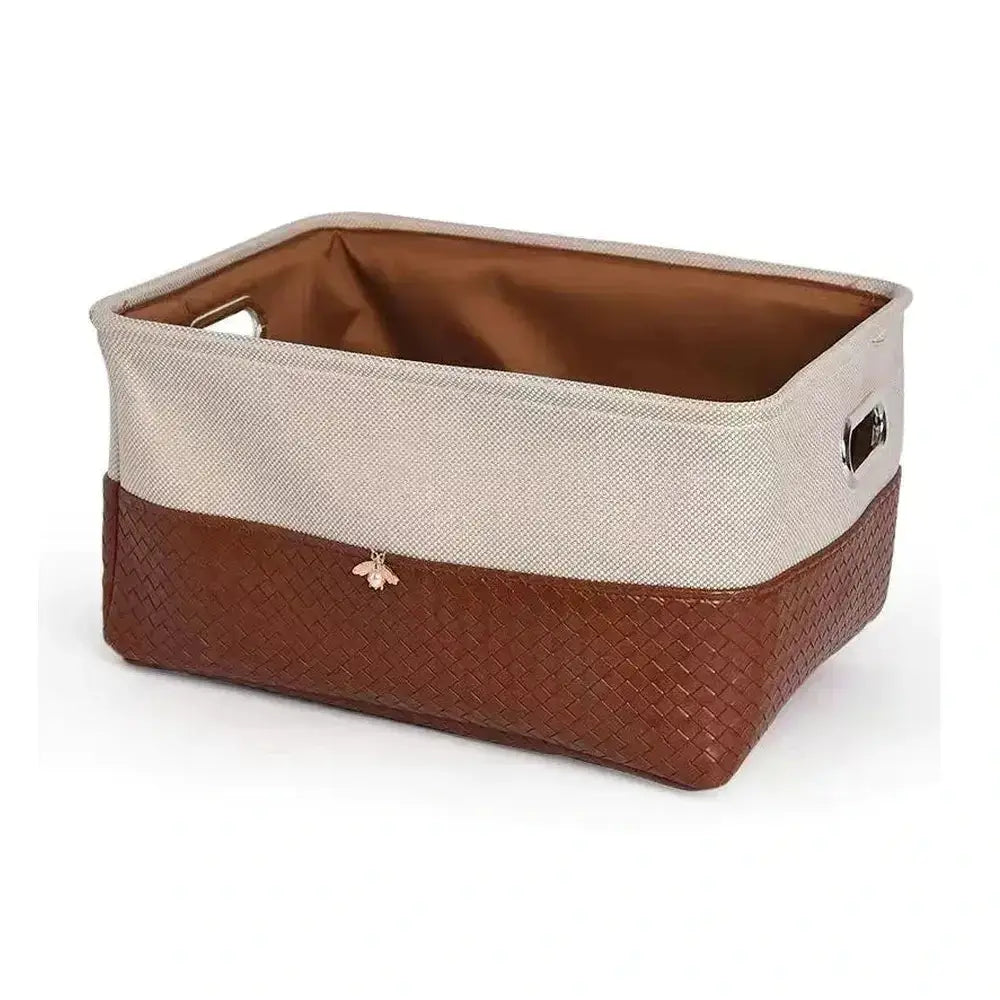 Foldable Storage Basket with Metal Frame, 3 Sizes