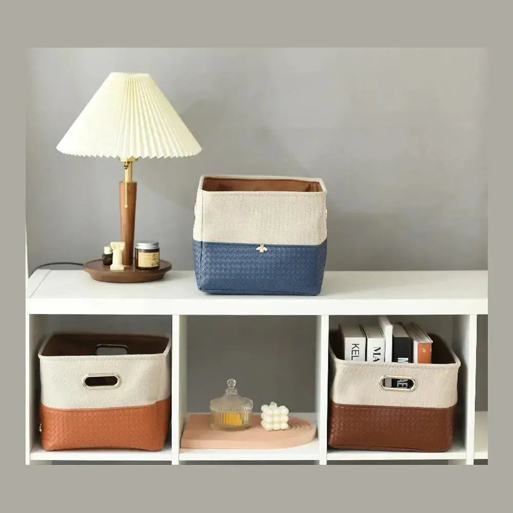 Foldable Storage Basket with Metal Frame, 3 Sizes