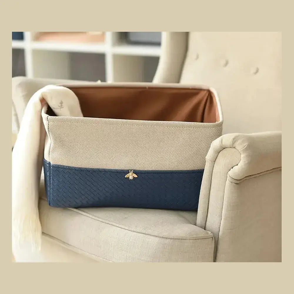Foldable Storage Basket with Metal Frame, 3 Sizes