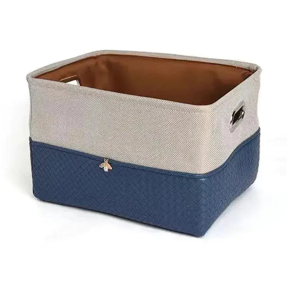 Foldable Storage Basket with Metal Frame, 3 Sizes