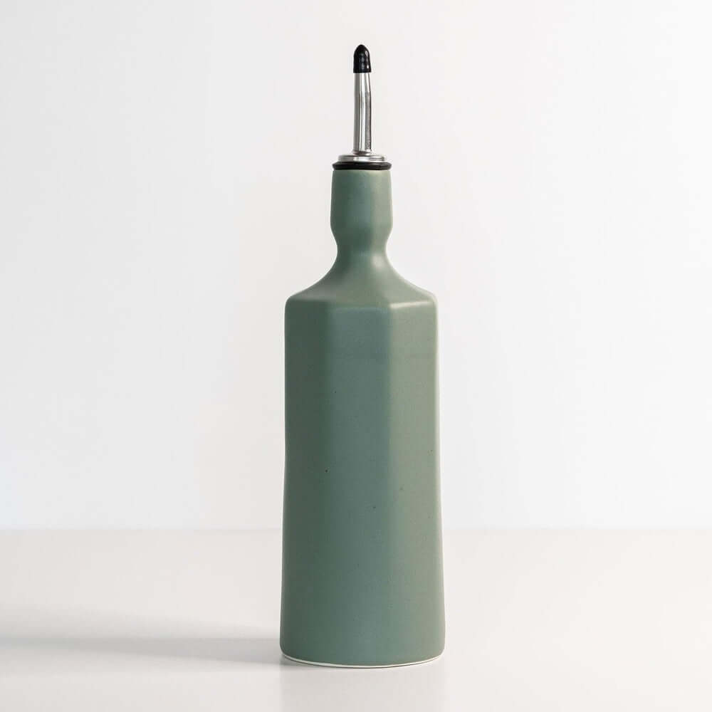 Elixir Porcelain Olive Oil Dispenser in Rosemary Green finish