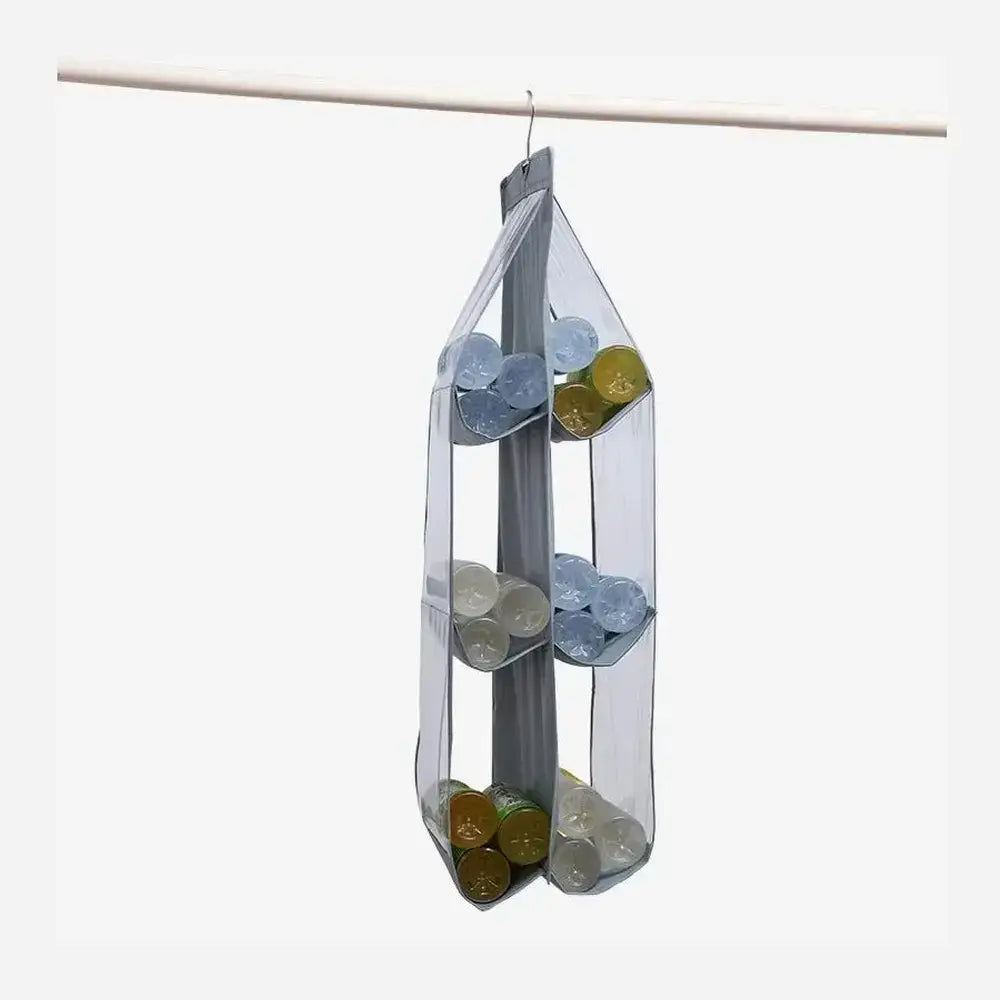 Hanging Handbag Organizer – 6-Grid Closet Storage – image 14