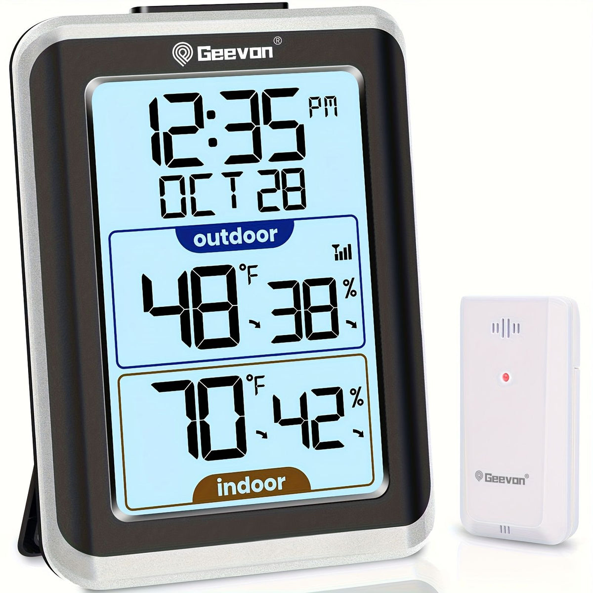 Wireless indoor outdoor thermometer and humidity monitor