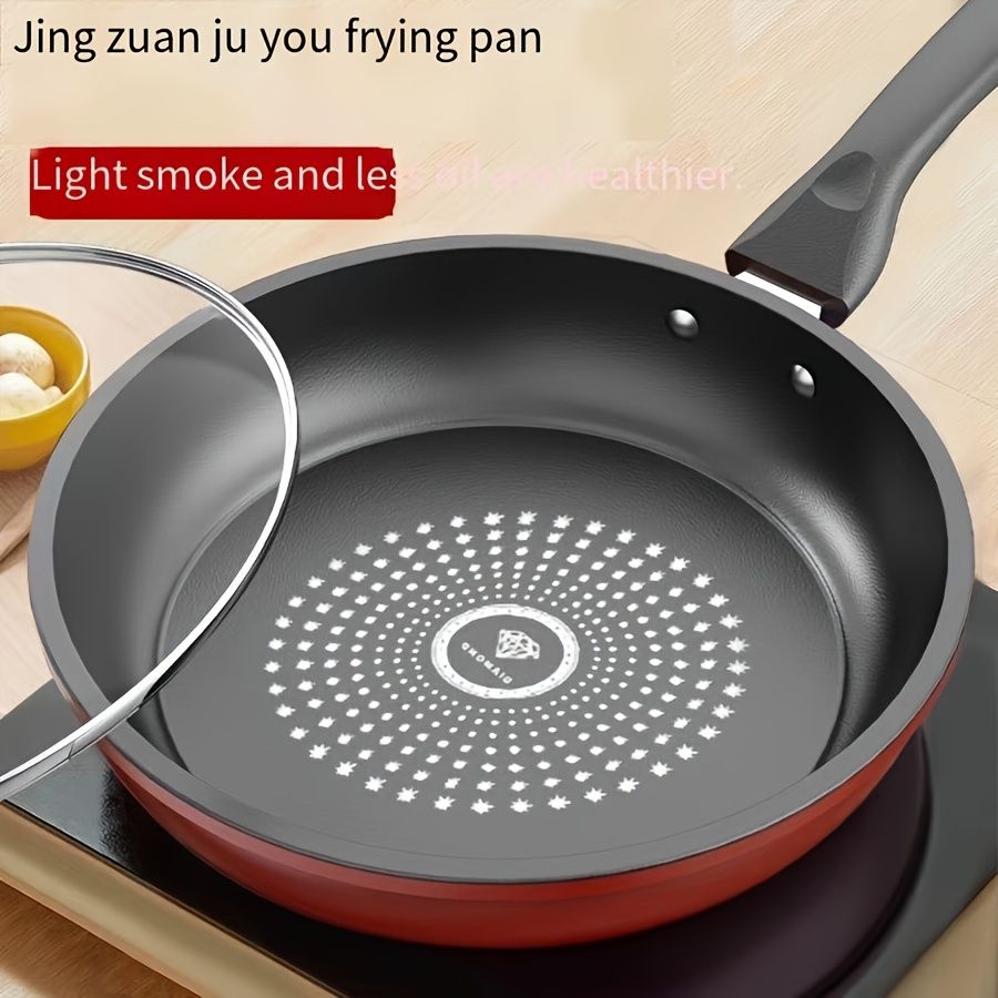 Diamond-pattern nonstick frying pan