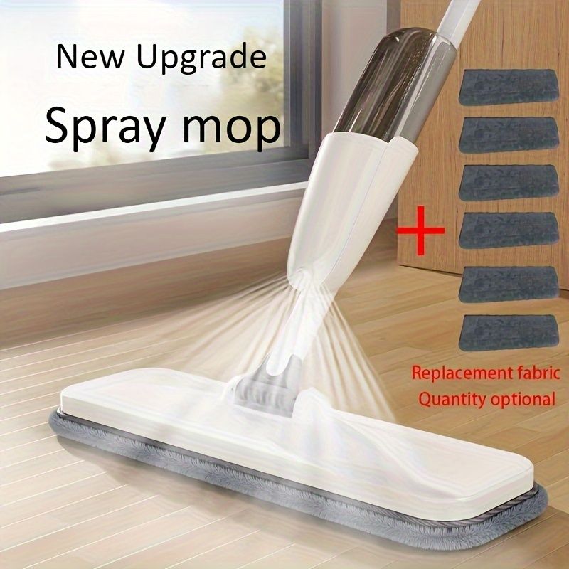 Microfiber spray mop with reusable pads