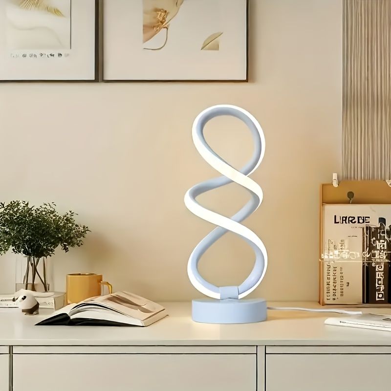 Spiral LED table lamp