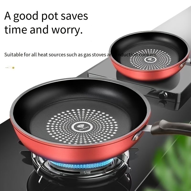 Diamond-pattern nonstick frying pan