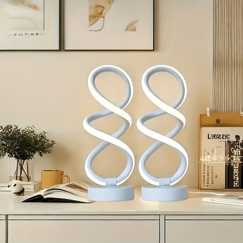 Spiral LED table lamp