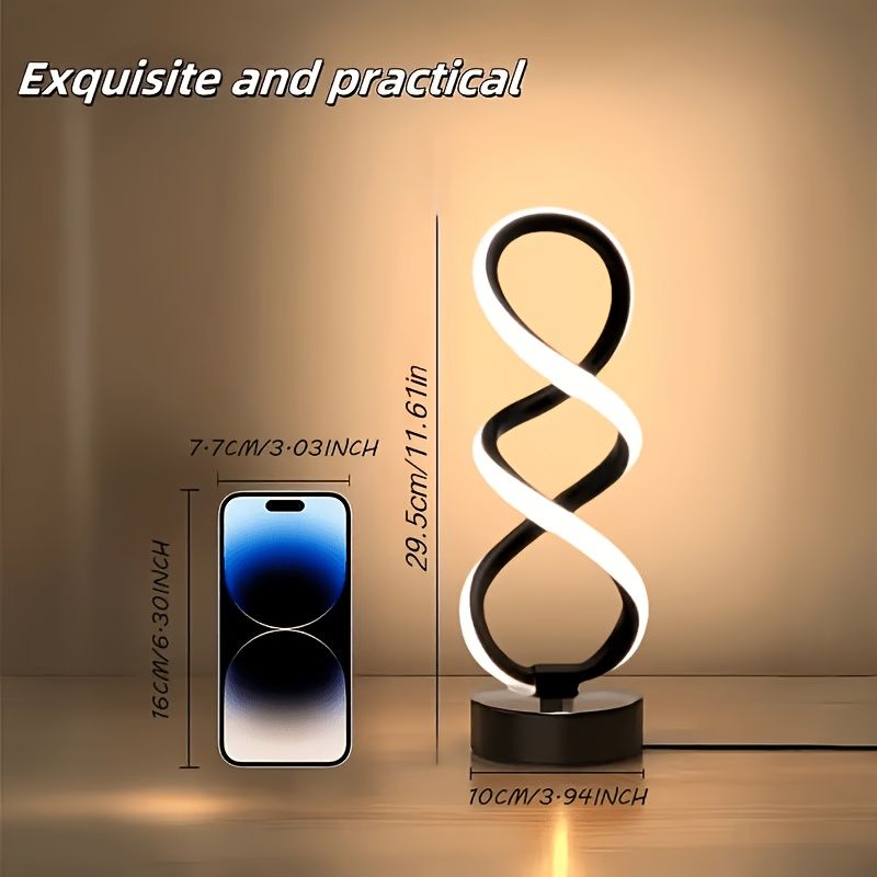 Spiral LED table lamp