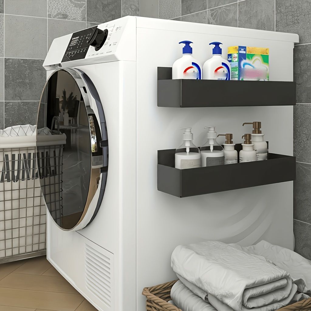 Magnetic fridge side storage rack