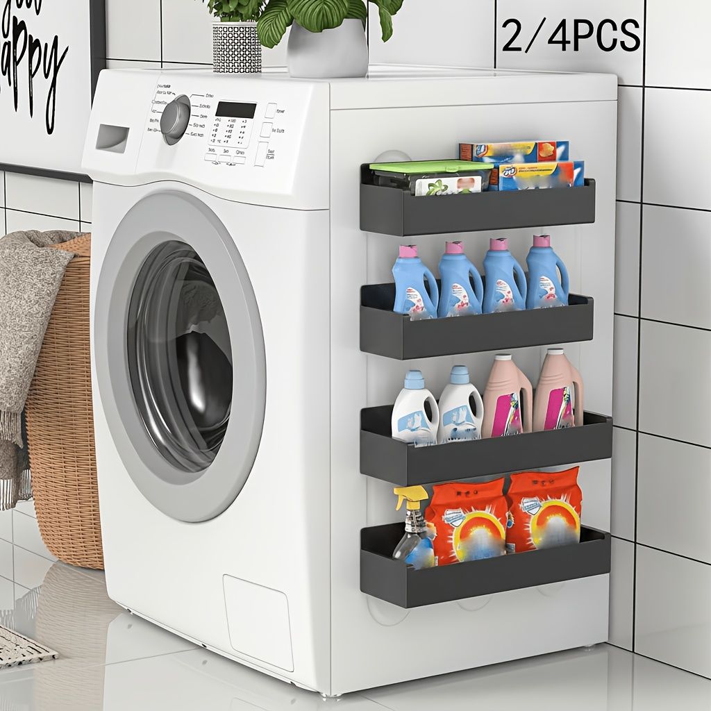 Magnetic fridge side storage rack