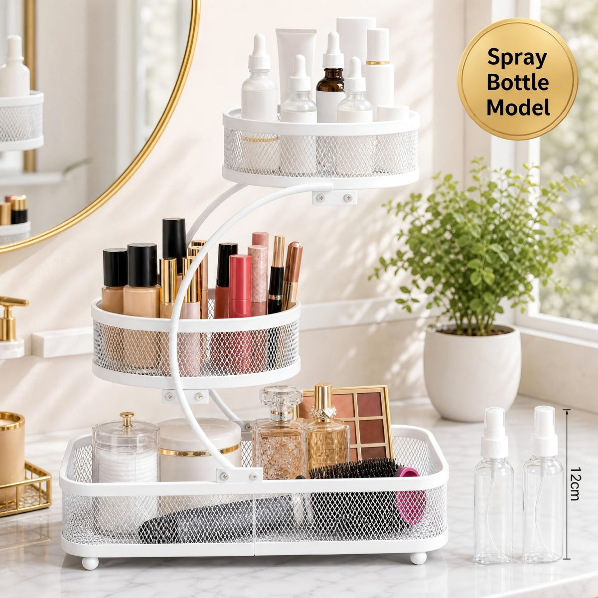 3-tier bathroom countertop organizer